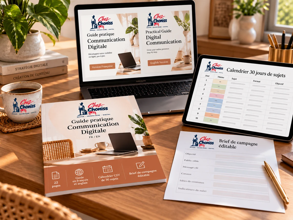 Pack Communication Digitale — guide FR/EN et calendrier 30 jours