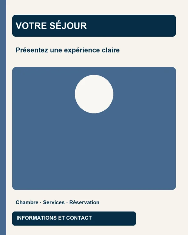 Pack PSD Hôtel & séjour — 3 formats sociaux