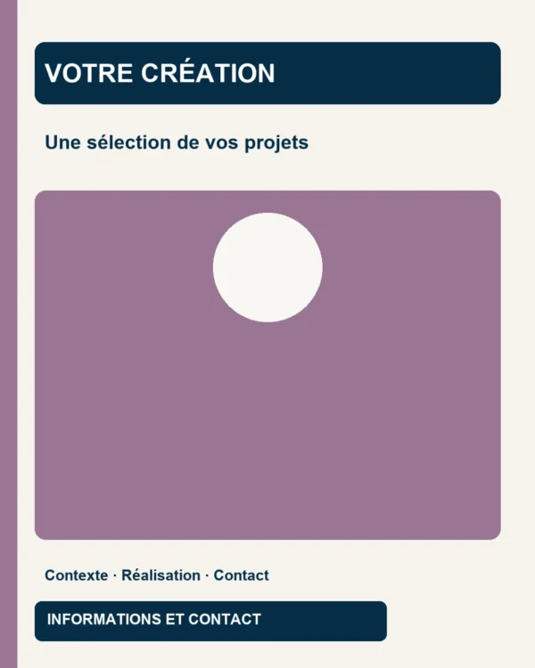 Pack PSD Portfolio créatif — 3 formats sociaux