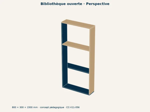 Maquette 3D — Bibliothèque ouverte (DAE OBJ)