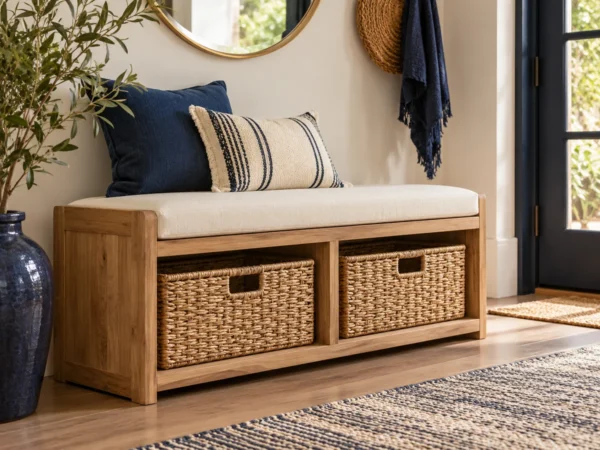 Banc Eni — rangement d’entrée