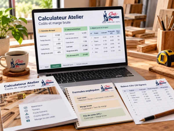 Calculateur Atelier — coûts et marge brute