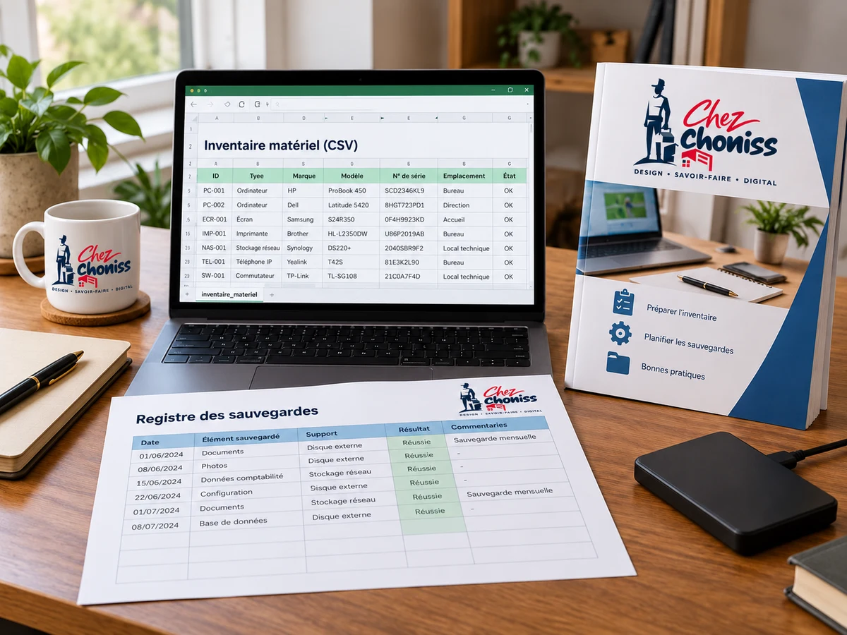 Kit Organisation Informatique — inventaire et sauvegardes