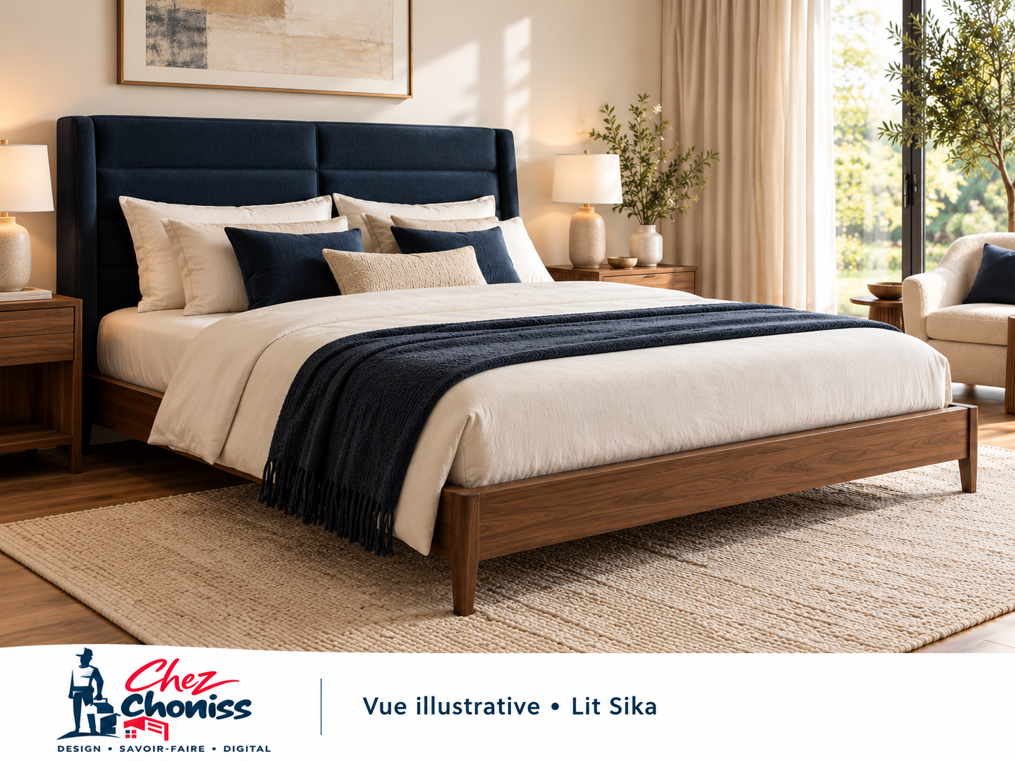 Lit Sika — tête rembourrée – Image 2